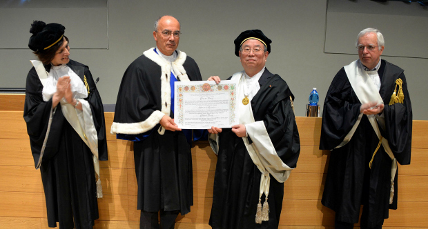 Da sx prof.ssa Stafutti, Rettore Ajani, dott. Chen Ping e prof. Maltese